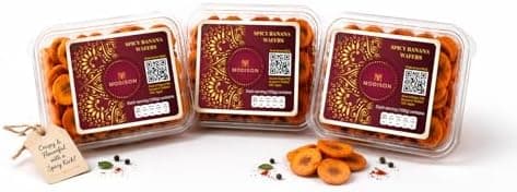 BalGokul Foods Spicy Banana Wafers Indian Snacks Crispy Plantain 540g