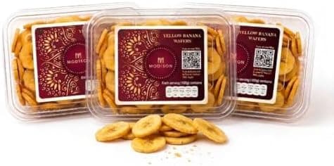BalGokul Foods Yellow Banana Wafers Indian Snacks Crispy 540g