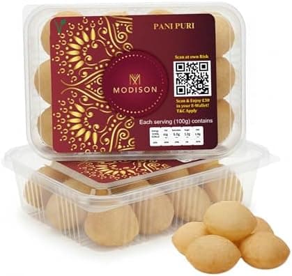 BalGokul Foods Pani Puri Indian Snacks Crispy Golgappa Shells 80pc thumbnail 1