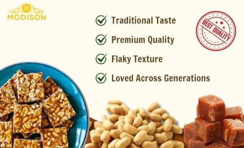 BalGokul Foods Peanut Chikki Indian Sweets Protein Brittle 360g thumbnail 6