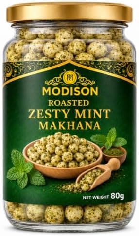 BalGokul Foods Roasted Makhana Healthy Snacks Zesty Mint 80g thumbnail 1
