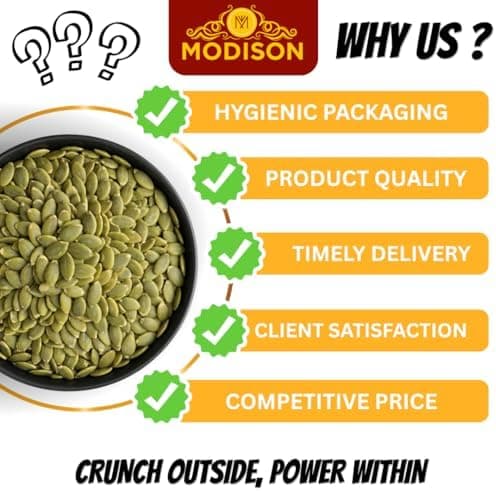 BalGokul Foods Pumpkin Seeds Superfoods Natural Pepitas Protein Fibre 400g thumbnail 5