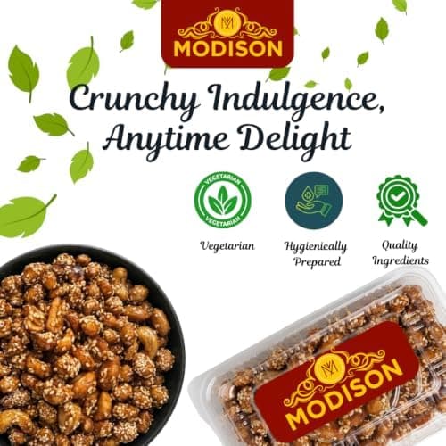 BalGokul Foods Caramelised Sesame Peanuts Indian Snacks Sweet Crunchy 400g thumbnail 7