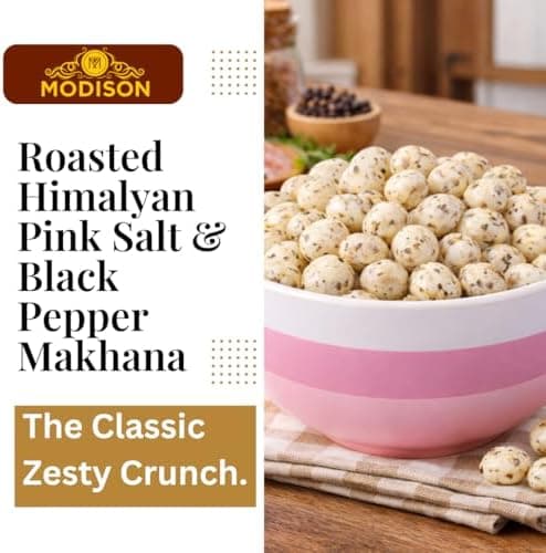 BalGokul Foods Roasted Makhana Healthy Snacks Himalayan Pink Salt Pepper 80g thumbnail 4