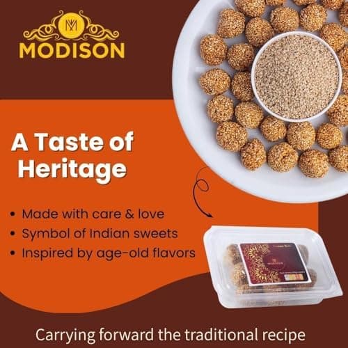 BalGokul Foods Til Laddu Indian Sweets Sesame Sweet Balls 360g thumbnail 2