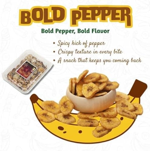 BalGokul Foods Banana Black Pepper Wafers Indian Snacks Crispy 360g thumbnail 3