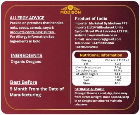 BalGokul Foods Oregano Herbs Dried Mediterranean Seasoning 100g alternate image