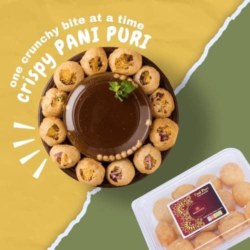 BalGokul Foods Pani Puri Indian Snacks Crispy Golgappa Shells 80pc thumbnail 4