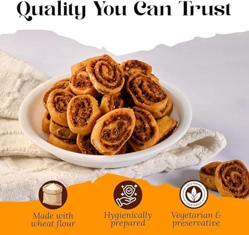 BalGokul Foods Poona Bhakarwadi Indian Namkeen Crispy Maharashtrian 540g thumbnail 5