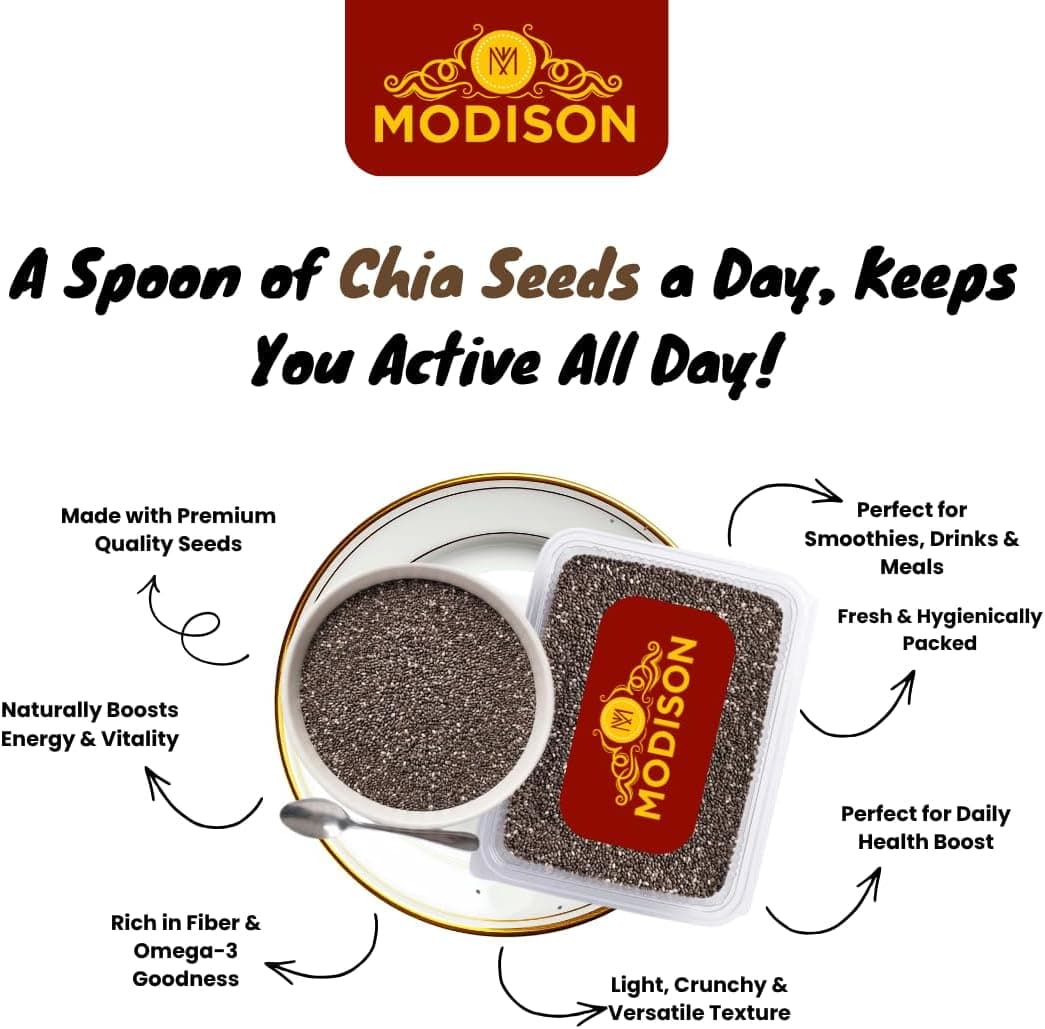 BalGokul Foods Chia Seeds Superfoods Natural Breakfast Nutrition 500g thumbnail 11