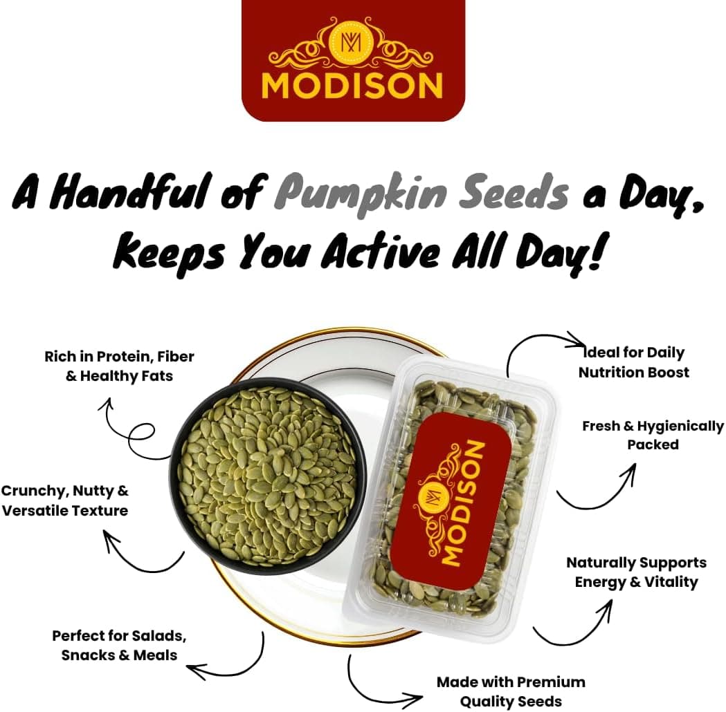 BalGokul Foods Pumpkin Seeds Superfoods Natural Pepitas Protein Fibre 400g thumbnail 12
