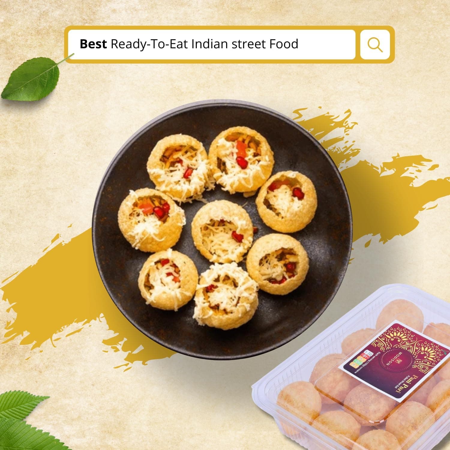 BalGokul Foods Pani Puri Indian Snacks Crispy Golgappa Shells 80pc thumbnail 10
