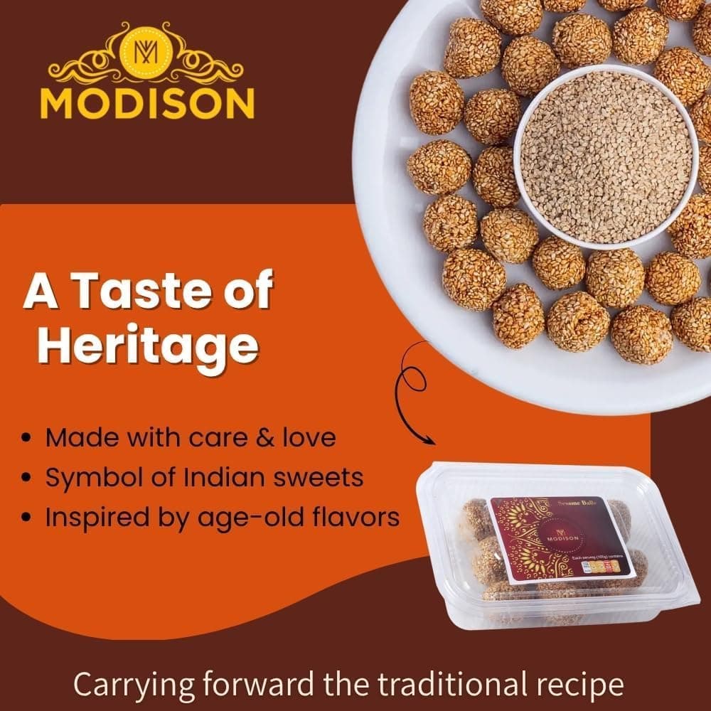 BalGokul Foods Til Laddu Indian Sweets Sesame Sweet Balls 360g thumbnail 9