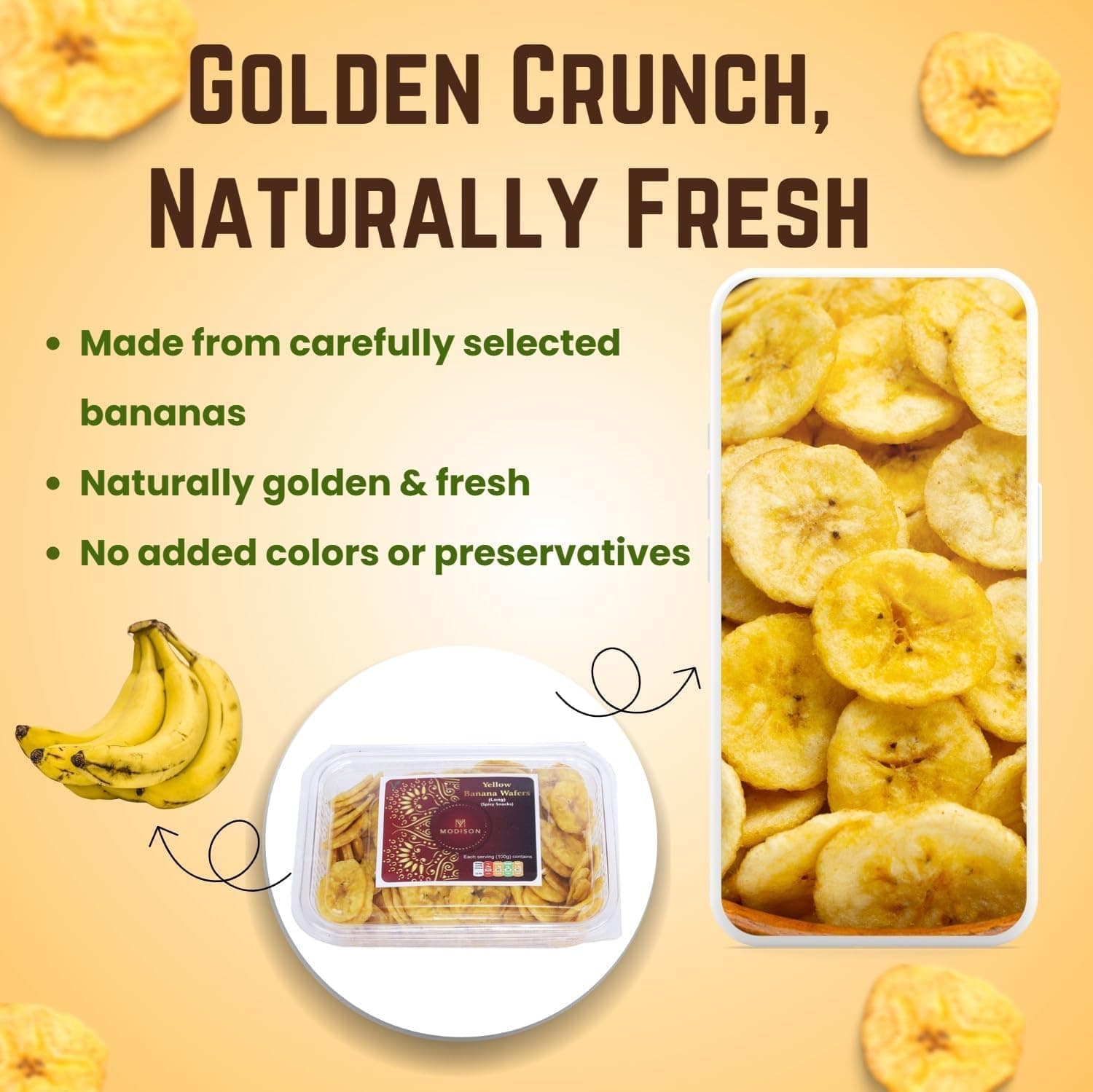 BalGokul Foods Yellow Banana Wafers Indian Snacks Crispy Plantain 900g thumbnail 12