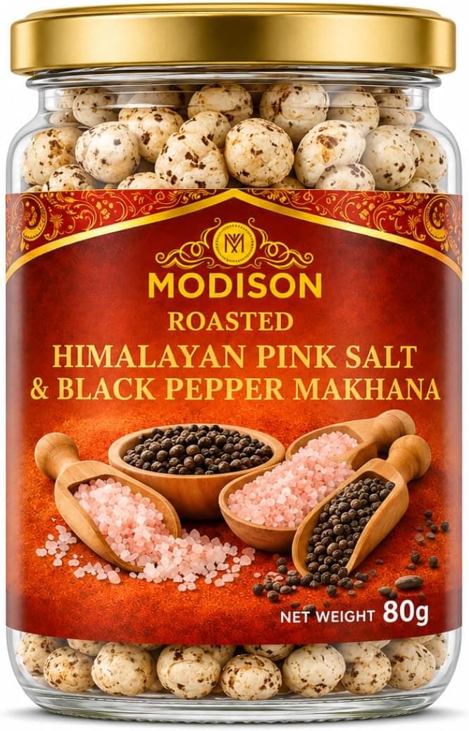 BalGokul Foods Roasted Makhana Healthy Snacks Himalayan Pink Salt Pepper 80g thumbnail 8