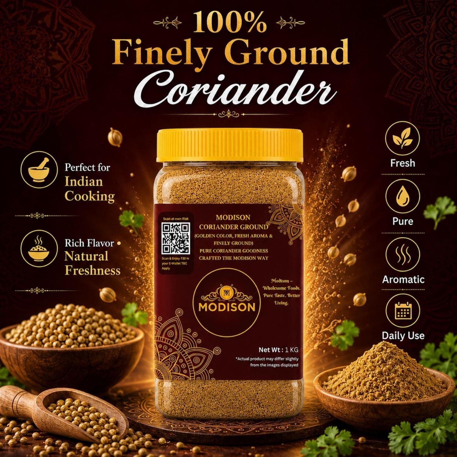 BalGokul Foods Coriander Ground Powder Indian Spices Pure Dhania 2KG thumbnail 12
