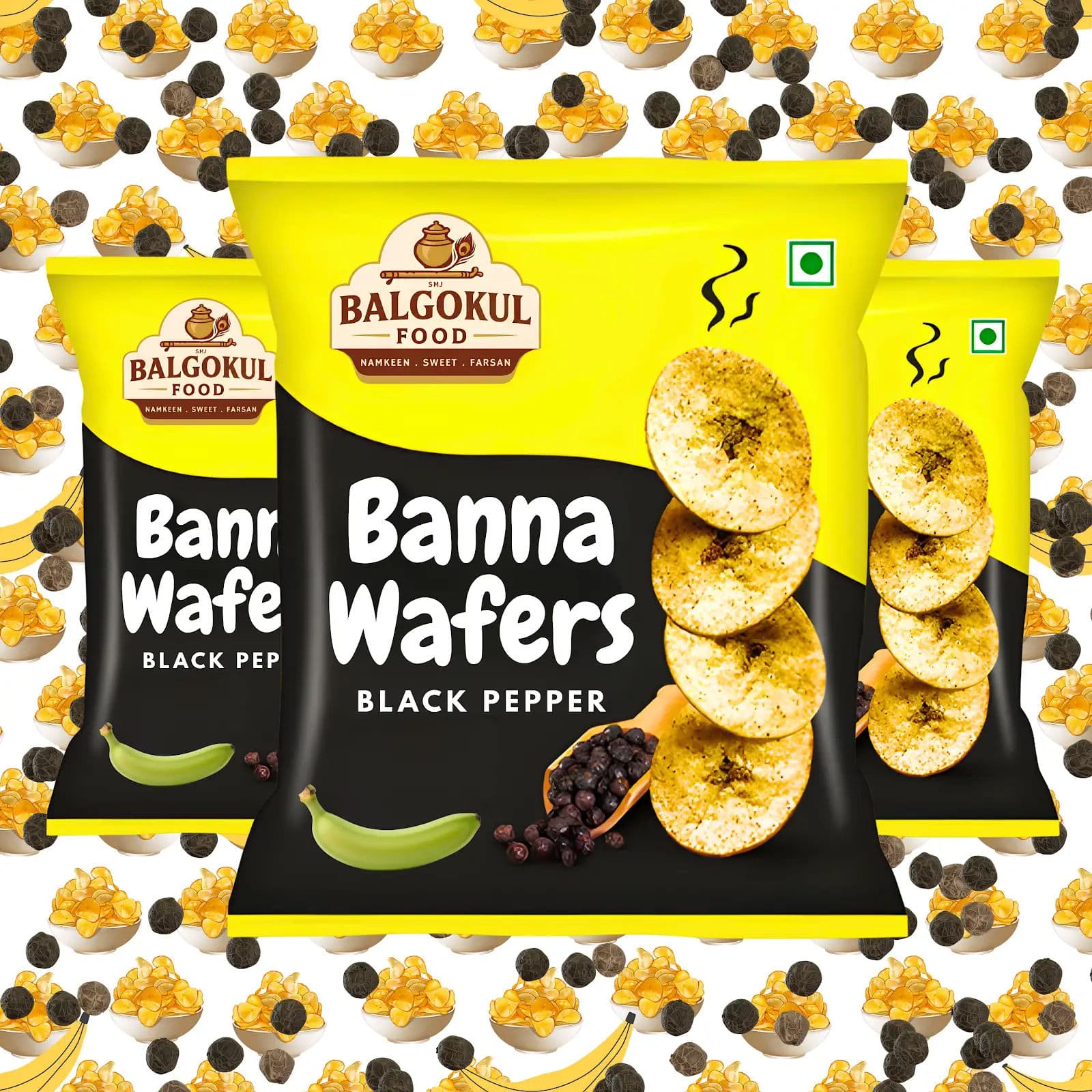 BalGokul Foods Banana Wafers – Black Pepper product image 3