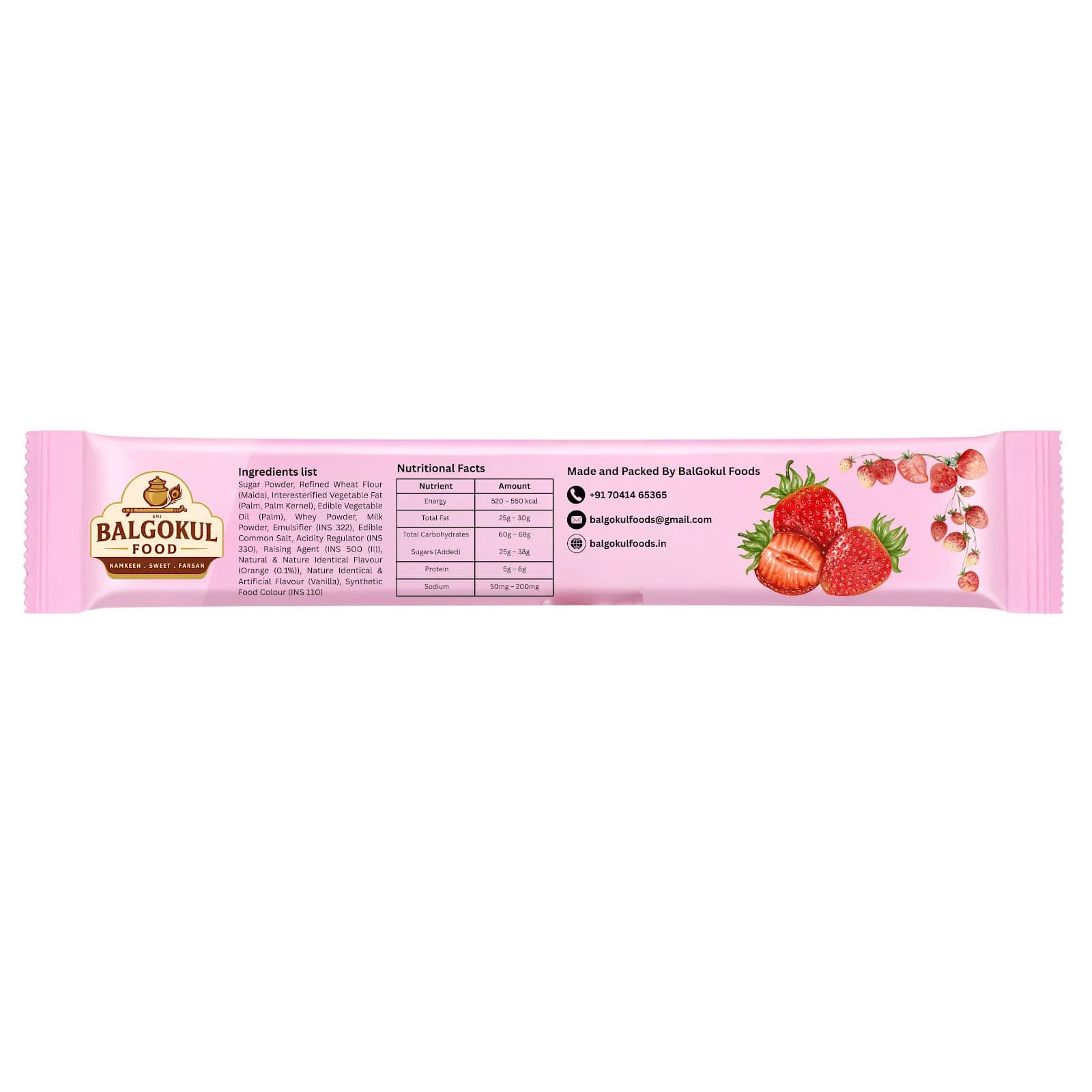 BalGokul Foods Juicy Strawberry Cream Wafers product image 4