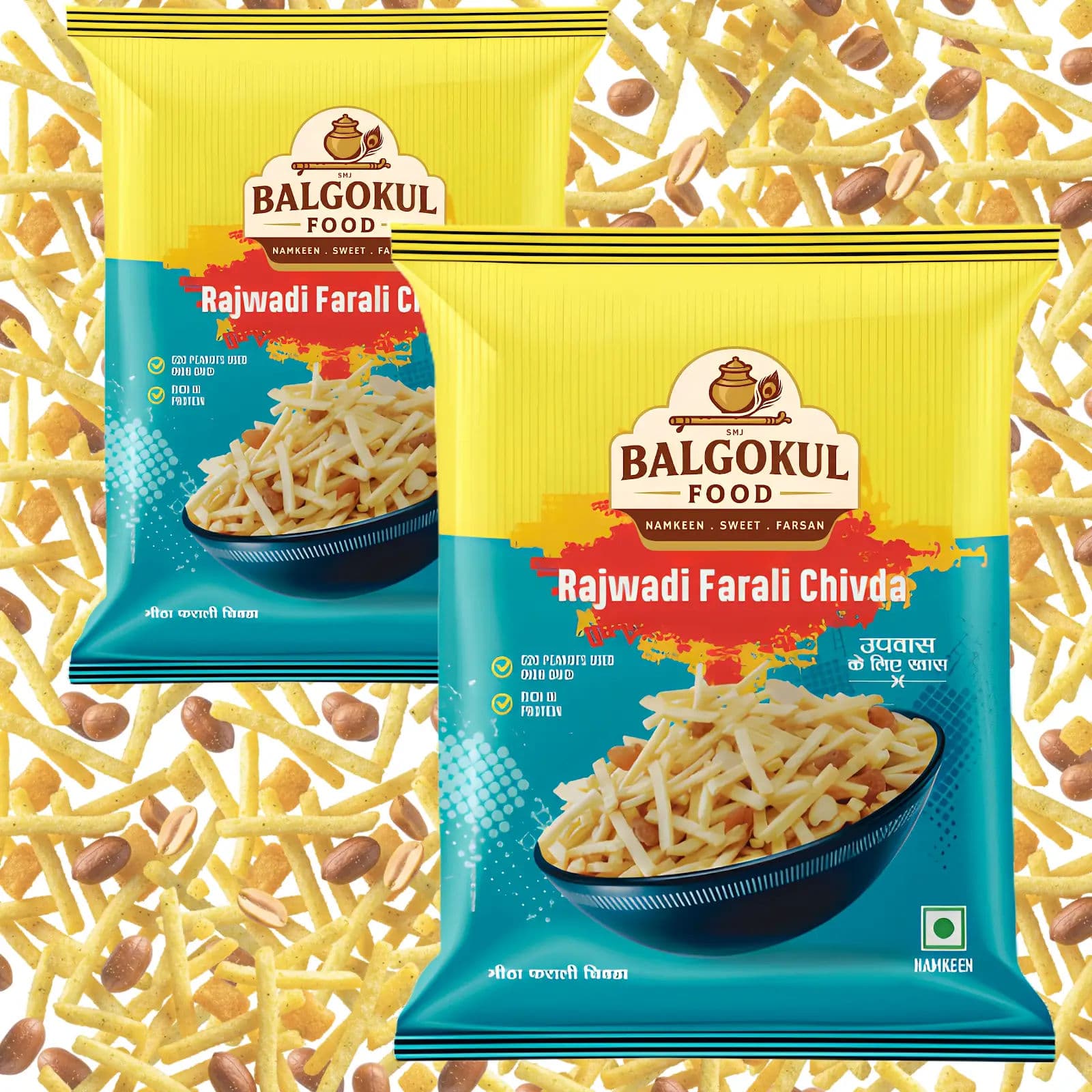 BalGokul Foods Rajwadi Farali Chivda – Fasting Special Crispy Namkeen | Upvas Friendly product image 3