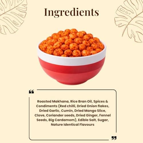 BalGokul Foods Roasted Makhana Healthy Snacks Tangy Tomato 80g product image 3