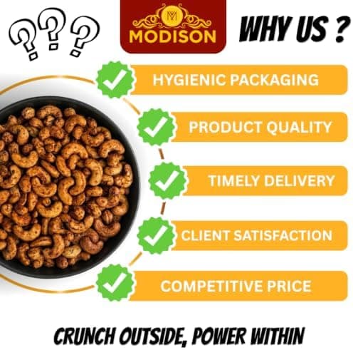 BalGokul Foods Roasted Cashew Nuts Healthy Snacks Protein Rich Kaju 400g product image 7