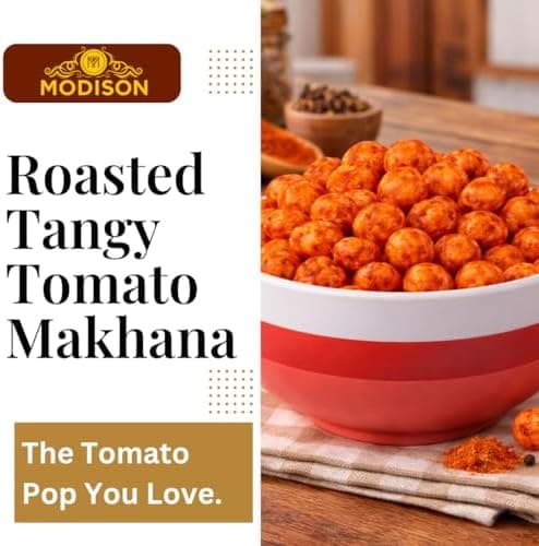 BalGokul Foods Roasted Makhana Healthy Snacks Tangy Tomato 80g product image 4
