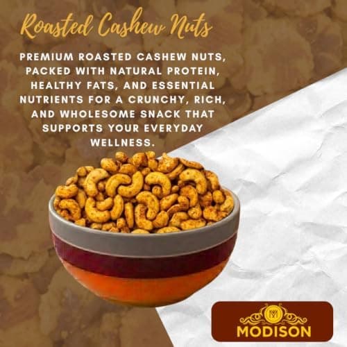 BalGokul Foods Roasted Cashew Nuts Healthy Snacks Protein Rich Kaju 400g product image 5