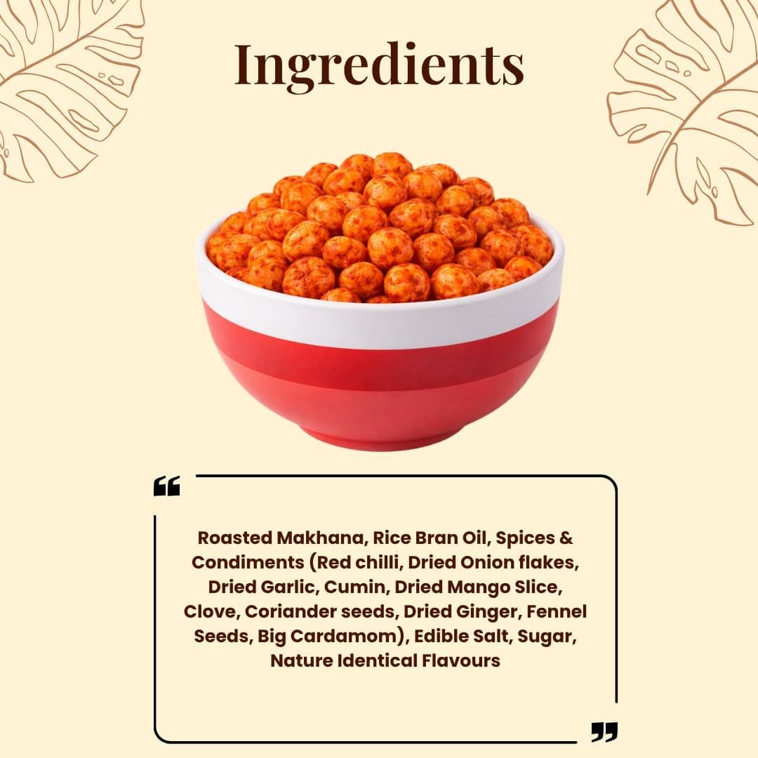 BalGokul Foods Roasted Makhana Healthy Snacks Tangy Tomato 80g product image 10