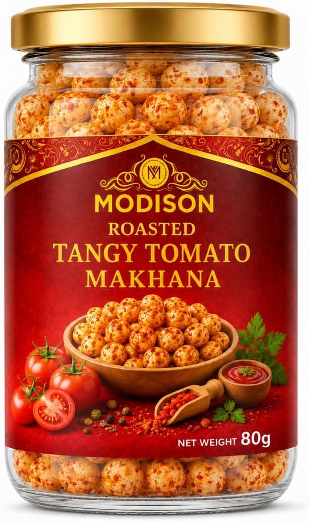 BalGokul Foods Roasted Makhana Healthy Snacks Tangy Tomato 80g product image 8