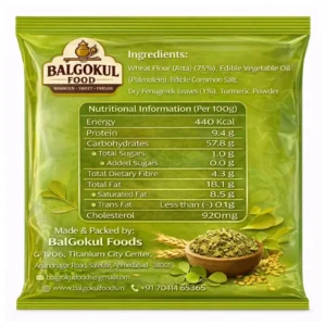 BalGokul Foods Healthy Bites – Methi Khakhra - Image 4