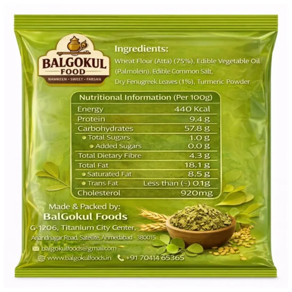 BalGokul Foods Healthy Bites – Methi Khakhra