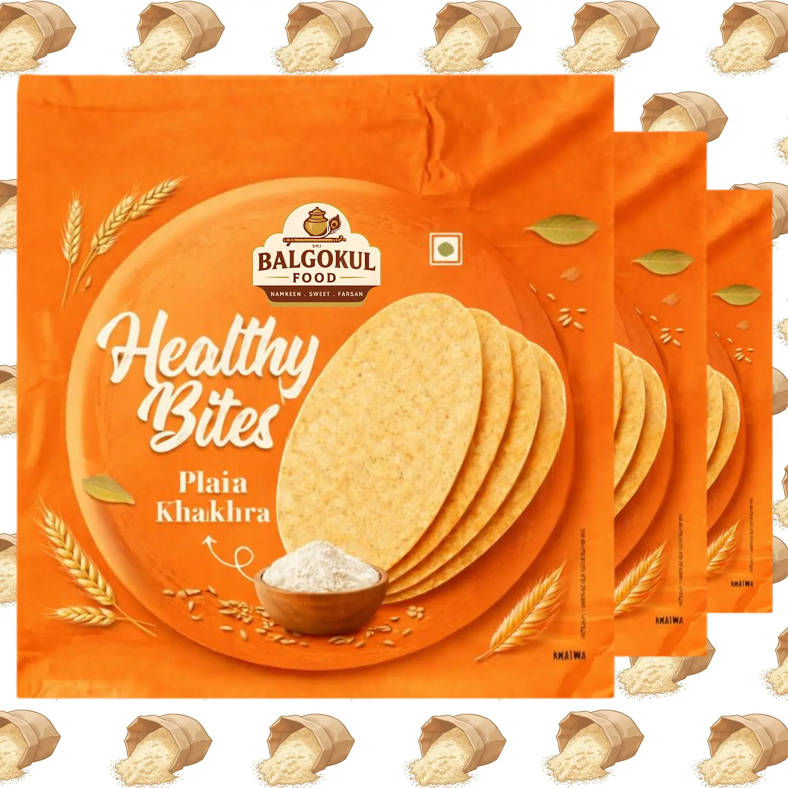 BalGokul Foods Healthy Bites – Plain Khakhra - Image 3