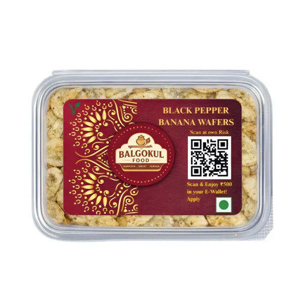 BalGokul Foods Banana Wafers – Black Pepper