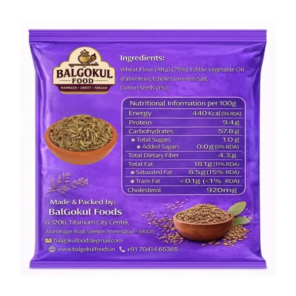 BalGokul Foods Healthy Bites – Jeera Khakhra