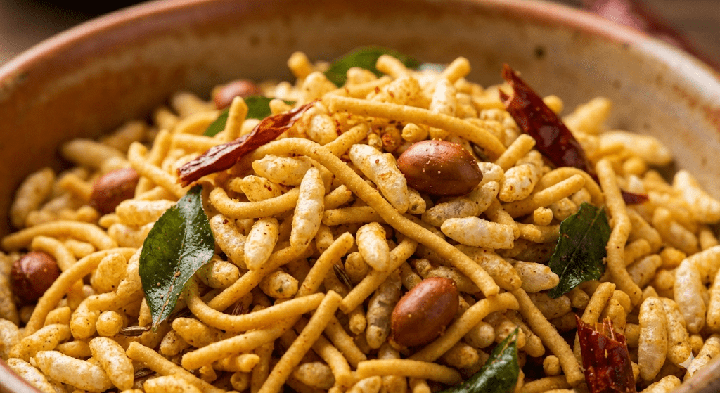 crispy masala sev murmura texture
