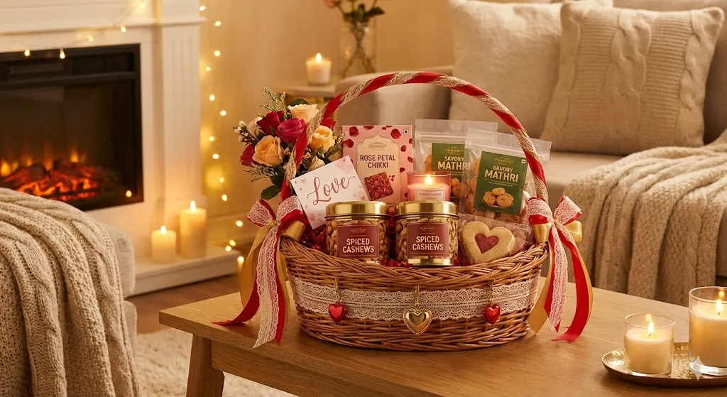Valentine Gift Hampers with Indian Snacks